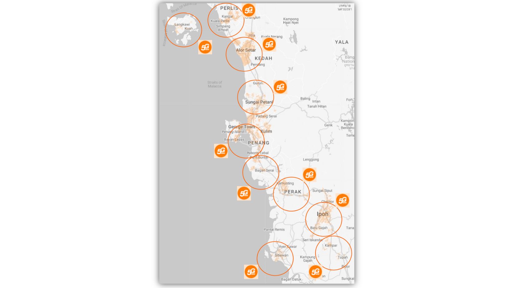 5G Coverage Available Area Northern